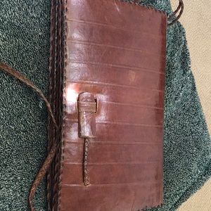 Vintage eel skin clutch/shoulder/cross body  bag